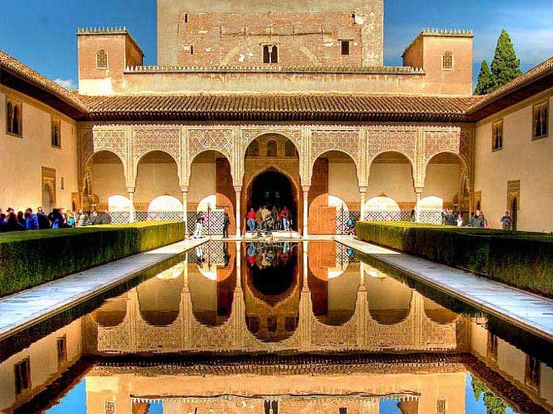 Court of the Myrtles reflected in its pool, Comares Palace