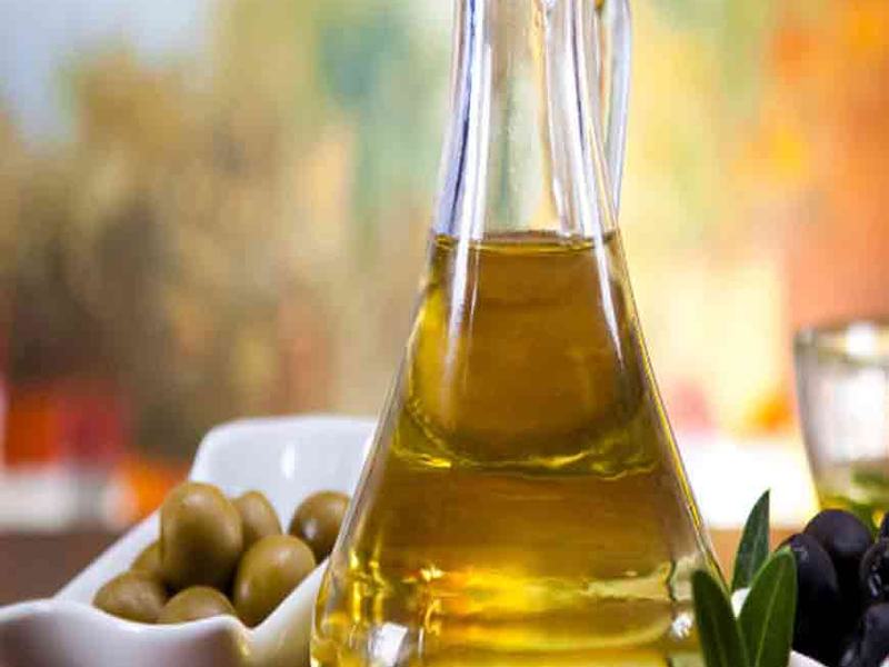 Bottles of extra virgin olive oil